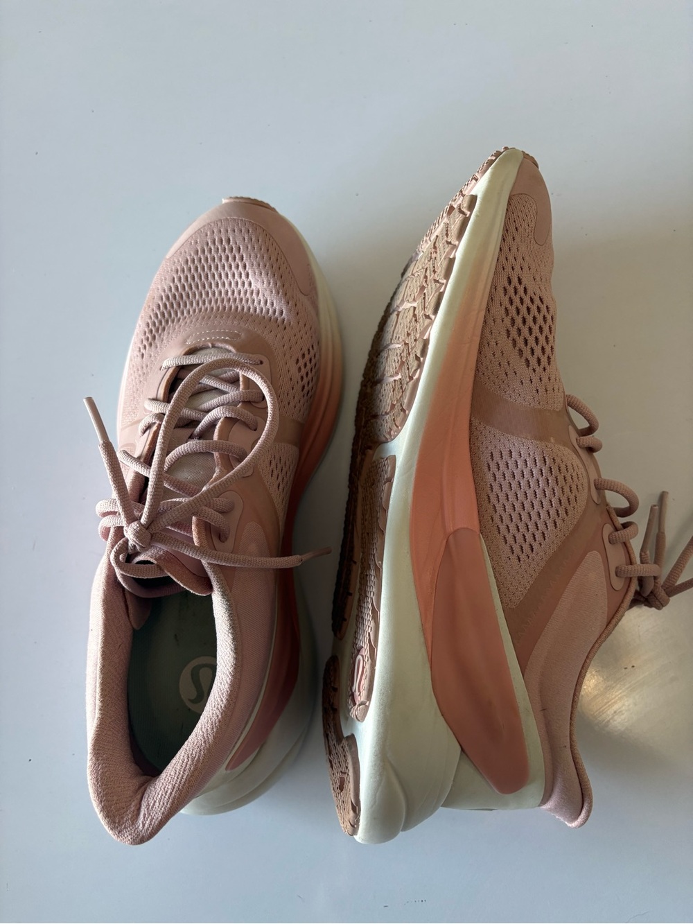 lululemon athletica Blush Pink Mesh Running Sneakers